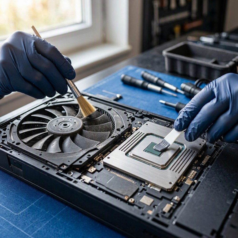 Limpieza del ventilador y cambio de pasta térmica de una consola